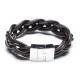 Leather Bracelet, Stainless Steel Clasp, 8 Inches