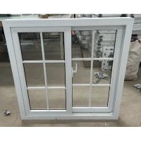 UPVC / PVC Sliding Window And Door Stained Glass Sliding Windows With Grill