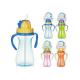 BPA Free Multicolor 9oz 290ml PP Silicone Baby Weighted Straw Cup