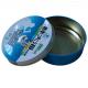 Christmas Candy Tins Round Tin Box Cylinder Tin Can with Lid Tinplated Can