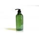 500ml Translucent Green Lotion Bottle / Round Cosmetic Bottles With Sleek Neck