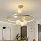 Nordic Style planet chandelier 3D Printing luxury LED glass ball light Modern Living Room Chandelier(WH-MI-268)