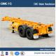 CIMC tri-axle 30 tons 20 foot skeletal container chassis trailer