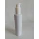 White Plastic Pump Dispenser Bottle , Customized Size Empty Cream Bottle
