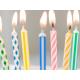 24 Pcs Spiral Kids Birthday Candles For Party , Disposable Swirl Birthday Candles