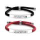 Bracelet Christmas gift black red rope stainless steel bracelet braided rope engraved words heart logo picture yiwu