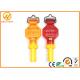 Solar Powered Traffic Hazard Warning Strobe Lights With 2 Handle , Operated By 2pcs D Batteries