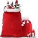 Velvet Bags With Drawstring Large Plush Santa Sack Christmas Gift Bags In 2 Size For Xmas Package Storage Bags