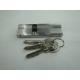 90mm (35*55) Split Euro Profile Double Brass Cylinder Lock with 3 brass normal keys Chrome brushed surface finish