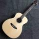 Custom AAAA All Solid Spruce Wood OM Style Body Ebony Fingerboard Fishbone Binding Acoustic Guitar