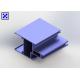 C60 Series Aluminum Curtain Wall Profile Half Hidden Frame Purple Coated