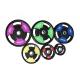 Three-Hole PVC Colorful Barbell Plates For Fitness Adjustable Weightlifting