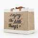 Large Printed Tote Jute Bags Customized Hessian Bags For Return Gifts