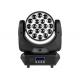 Zoom 19pcs * 15W Led Moving Head Wash Concert / Wedding Stage Light Red Green