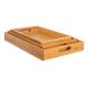 Home 3 pc Bamboo Breakfast Bed Trays (Squared) | Cut Out Handles | Set of 3pcs Bamboo Serving Tray