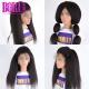 BORUI Indian Preplucked Kinky Straight Human Hair Transparent Swiss Lace Front Wigs