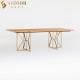 Italian Style Rectangular Marble Dining Table 2.4m Stainless Steel Base