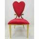 Poker Red Heart Wedding Banquet Chair Leather Velvet Cushion Dining Room Furniture