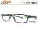 Rectangle reading glasses ,made of PC frame  ,metal silver pin on the temples,plastic hinge
