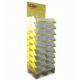 Layers yellow Corrugated Cardboard Pallet Display showcases for promotion