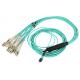 24f Male Female Om3 Fanout Breakout Harnesses Cable MPO To LC Patch Cord
