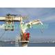 2.5 Ton Marine Folding Jib Crane Steel Structures 360 Degree Continually Rotary