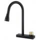 Modern Kitchen Faucet with Pull Down Sprayer Stainless Steel Brushed Nickel Commercial Bar Waterfall