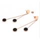 Long Tassel Stainless Steel Earring, High-end Black Drop Earring for Girls Long Dangle Fashion Jewelry