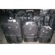 Popular 8 Wheel Spinner Luggage Suitcase , 4 Pc Luggage Set With Silver Iron Trolley