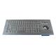 Ruggedized Metal Optical Trackball Keyboard 25.0mm IP68 84 Keys Weather Proof