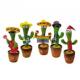 Plush Electronic Cactus Flower Toy Recording Repeating Talking Back Playing Songs