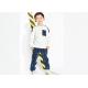 White Top Boys Party Clothes , 100 Polyester Boys Sweat Suits Pant And Shirt