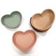 BPA Free Silicone Suction Plate Heart Shaped 175g Silicone Childrens Plates