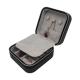Gift Pu Leather Jewelry Box 9*9*5cm With Gold Zipper