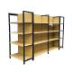 Wooden Steel Gondola Display Shelving Supermarket Shelf Rack For Shop