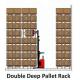 Large Capacity Steel Double Deep Pallet Rack Bearing Weight 1000 KG - 1500 KG Each Pallet