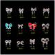 Hot NEW Wholesale Alloy Jewelry 3D Nail Art Jewelry Nail rhinestones Sticker Supplier Number ML802-813