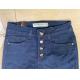 4 Buttons Ladies High Waisted Skinny Jeans Dark Blue 85% Cotton 13% Polyester