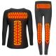 Female Winter Battery Heating Base Layers Thermal Long Underwear Two Piece Suit