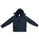 Lightweight Mens Hooded Padded Jacket Black Mid Length Padded Coat