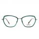 BD136M Customized Vintage Square Glasses Acetate Metal Frames For Women
