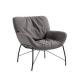 27.9 Inch Modern Leisure Chair Scratch Resistant Leather Sofa Chair With Metal Leg