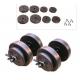 30KG Olympic Weight Set Adjustable Vinyl Cement Dumbbell Set With Spring Clips