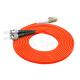 multi mode ST-LC connector optical fiber patch cord 3.0mm duplex PVC orange cable