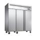 Commercial Silver Upright Freezer -18°C - 10°C With Easy Moving Wheels
