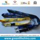 Eco-friendly knitted polyester flat customized lanyard with metal hook or swivel hook