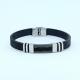 Factory Direct Stainless Steel High Quality Silicone Bracelet Bangle LBI80