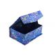 Navy Blue Square Magnetic Gift Box , Foldable Paper Boxes With Bowtie