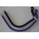 Plastic Spiral Cansion Key Coil Chain Black Purple Long Tether Leash