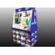 corrugated display PDQ pallet display stand with hooks and compartments POP displays